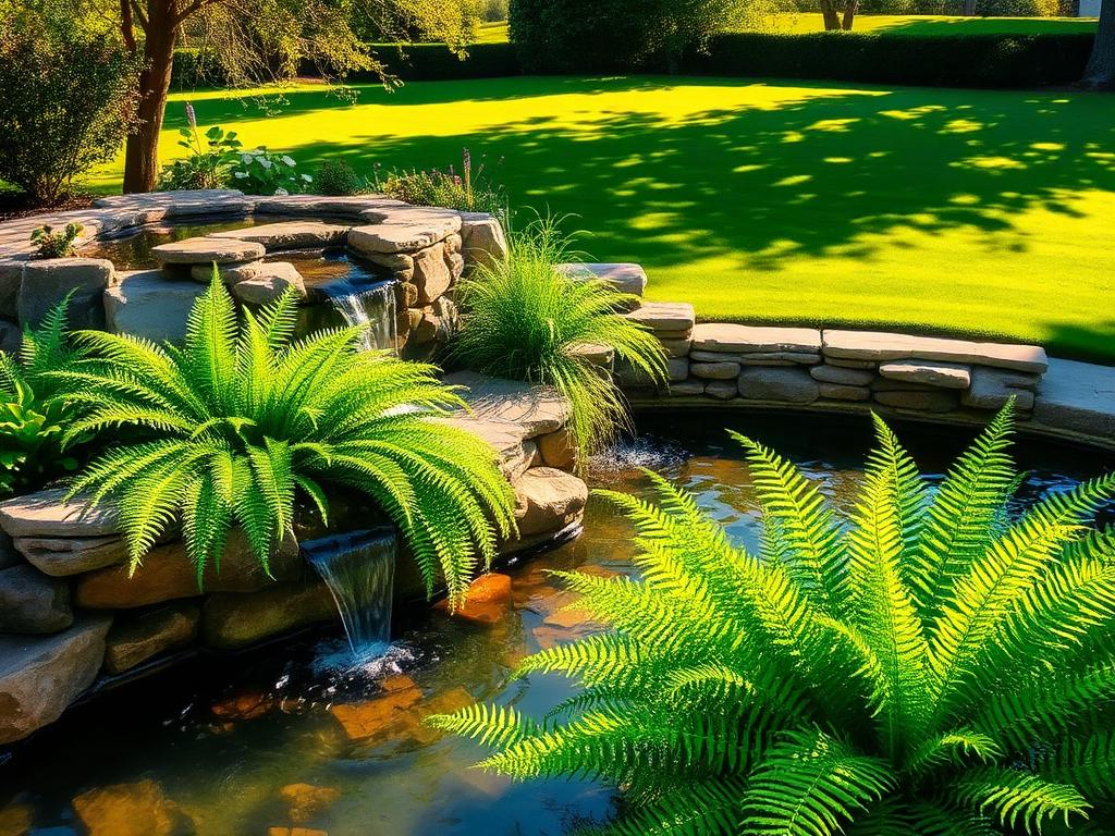 Tuinvijver met waterval